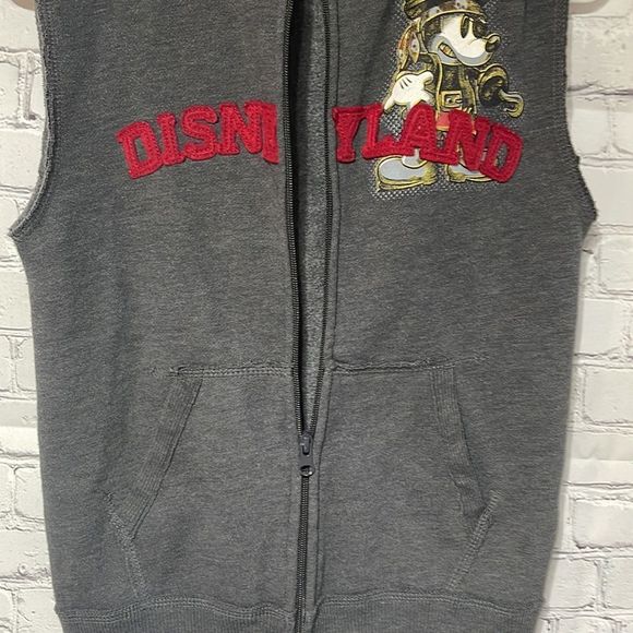 Unisex Gray Sleeveless Disneyland  Hoodie Medium - Picture 11 of 14